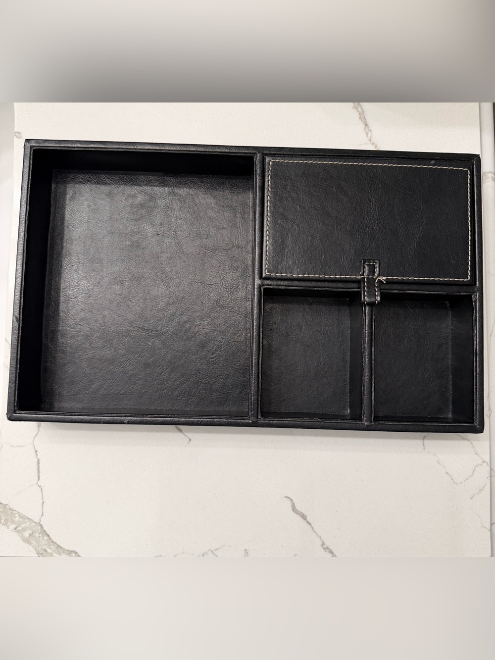 Faux Leather Valet Tray for Men